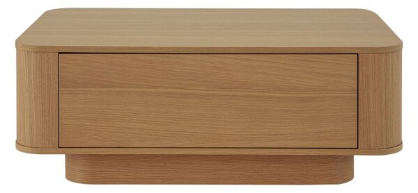 Konferenční stolek Navan 100 cm, přírodní dub s praktickou zásuvkou