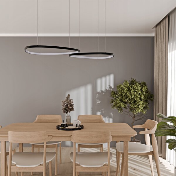Bílé LED závěsné svítidlo 80 W – teplá bílá, IP20