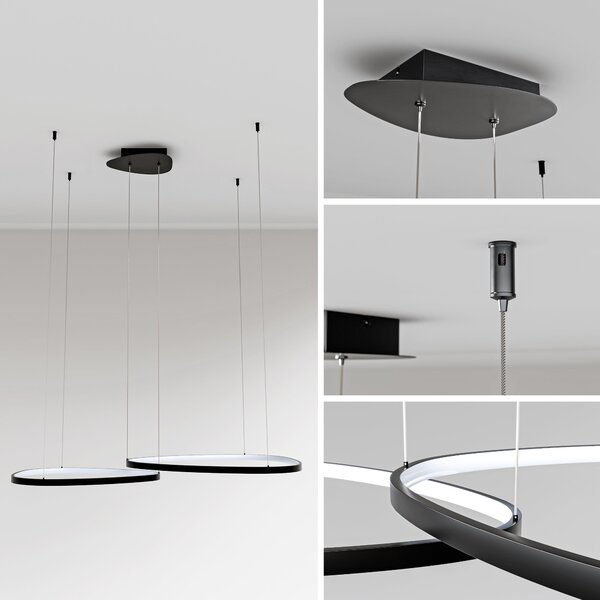 Bílé LED závěsné svítidlo 80 W – teplá bílá, IP20