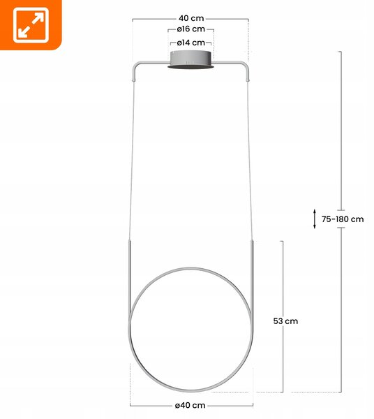 Bílé LED závěsné svítidlo 66 W – teplá bílá, IP20
