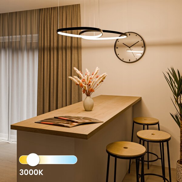 Bílé LED závěsné svítidlo 80 W – teplá bílá, IP20