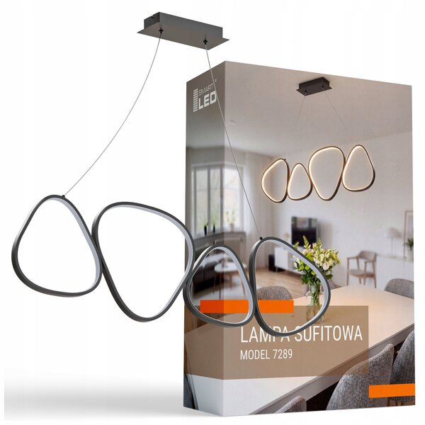 Bílé LED závěsné svítidlo 136 W – teplá bílá, IP20
