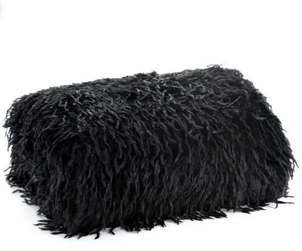 Přehoz na postel 130x170 Adore fleece černý Eurofirany