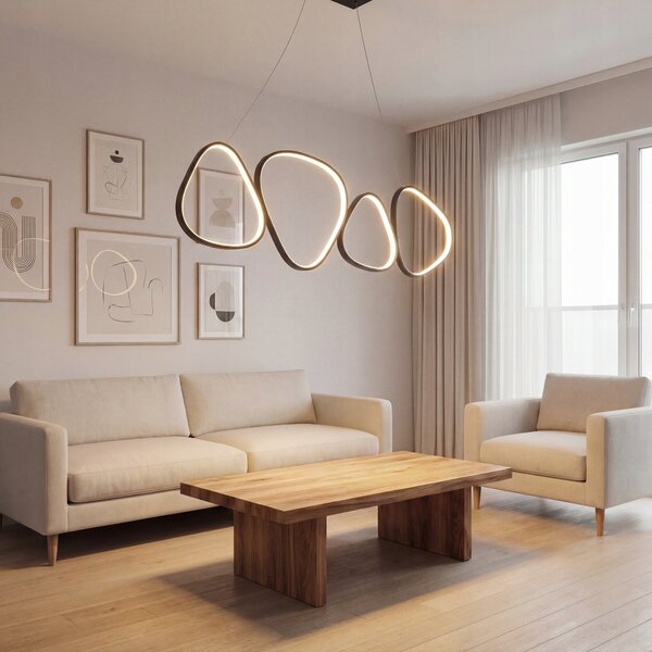 Bílé LED závěsné svítidlo 136 W – teplá bílá, IP20
