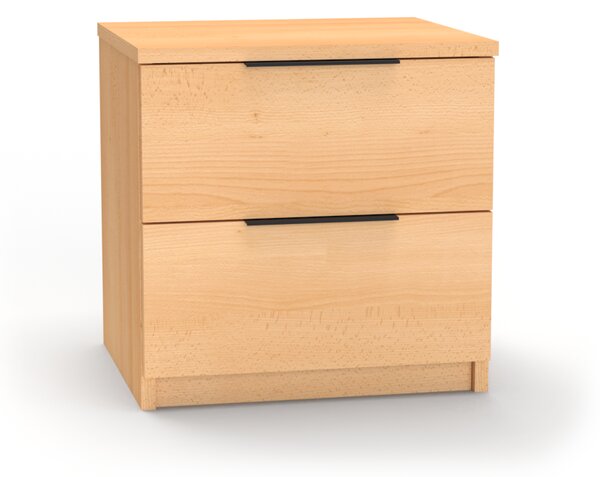 Noční stolek VARIO Javor, černé úchytky