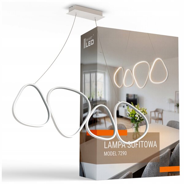 Bílé LED závěsné svítidlo 136 W – teplá bílá, IP20