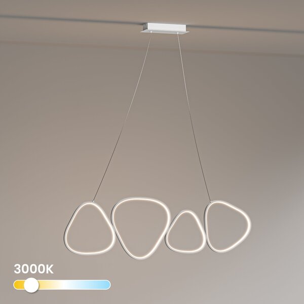 Bílé LED závěsné svítidlo 136 W – teplá bílá, IP20