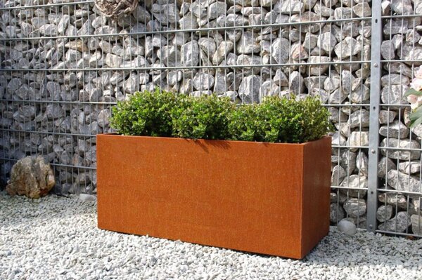 Truhlík MAXI, corten, šířka 100 cm, hnědý