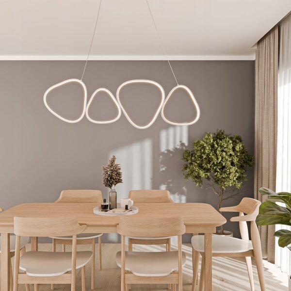 Bílé LED závěsné svítidlo 136 W – teplá bílá, IP20