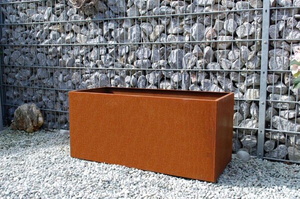 Truhlík MAXI, corten, šířka 100 cm, hnědý