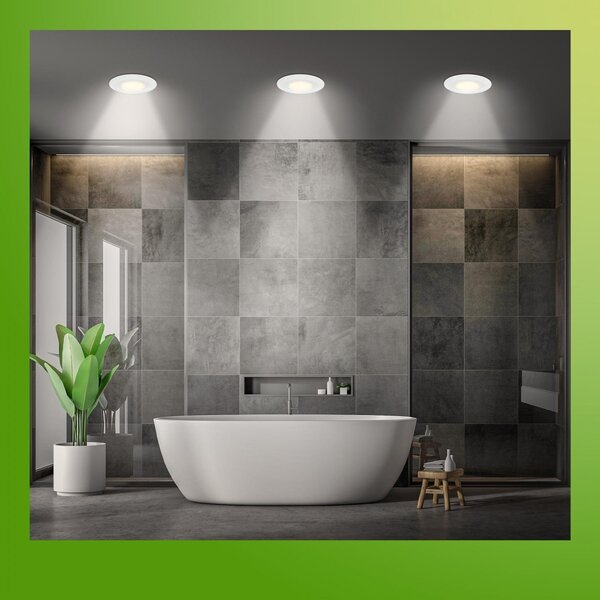 BRI 7588036 Klira 3ks sada LED vestavné bodové svítidlo do koupelny 230V, CTS přepínač, IP44, bílé - BRILONER