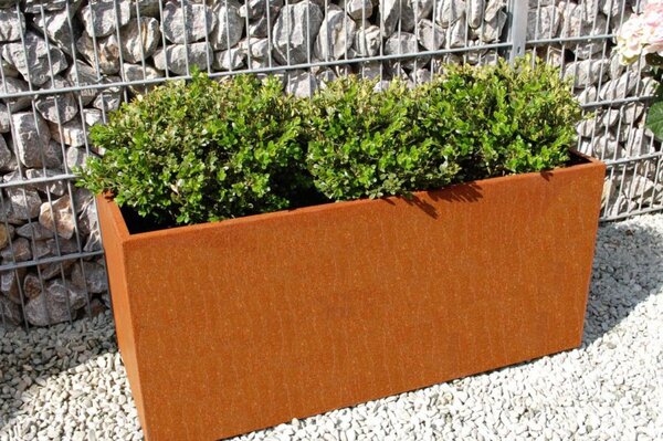 Truhlík MAXI, corten, šířka 100 cm, hnědý