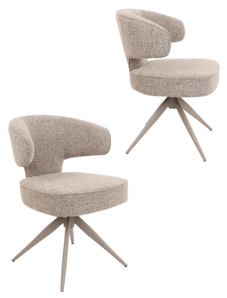 Židle Nami N33, otočná o 360° s funkcí návratu, cashmere/coffee
