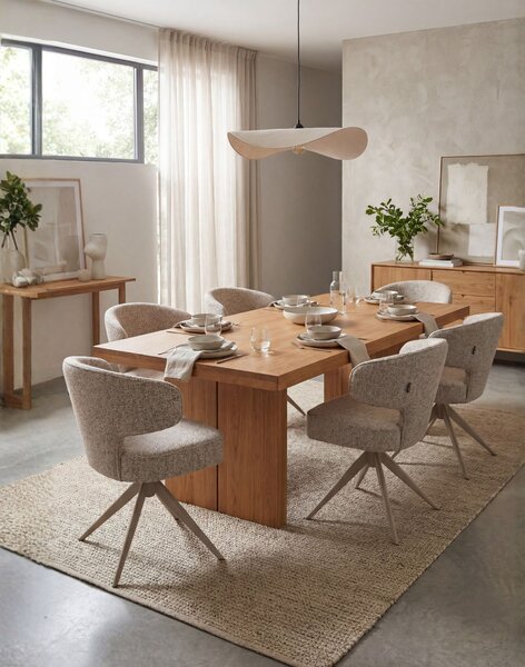 Židle Nami N33, otočná o 360° s funkcí návratu, cashmere/coffee