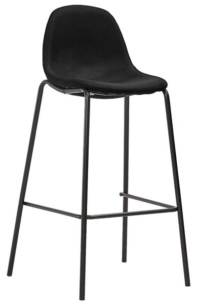Barové židle 4 ks černé textil 281536