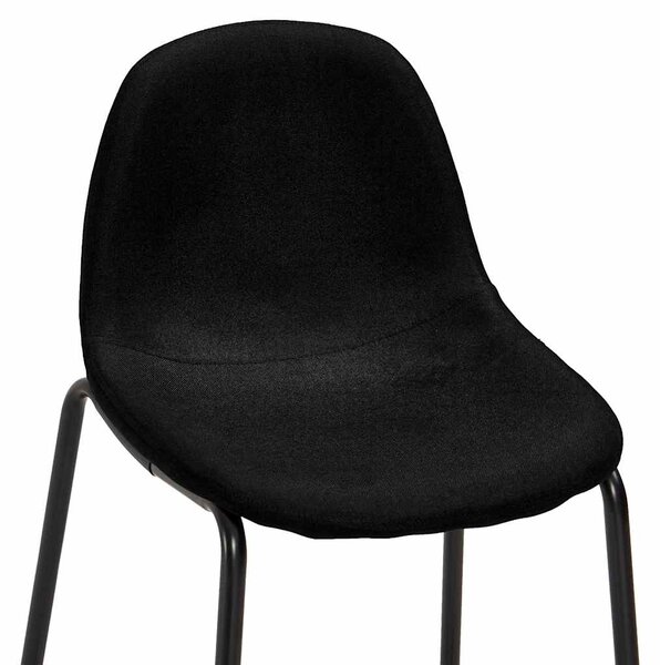 Barové židle 4 ks černé textil 281536