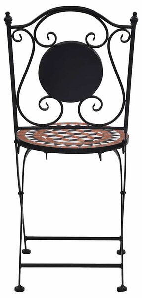 3dílný mozaikový bistro set keramický terakotový 279689