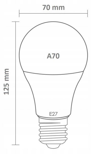 LED žárovka E27 - 10W - 24V -900lm - teplá bílá ECOLIGHT