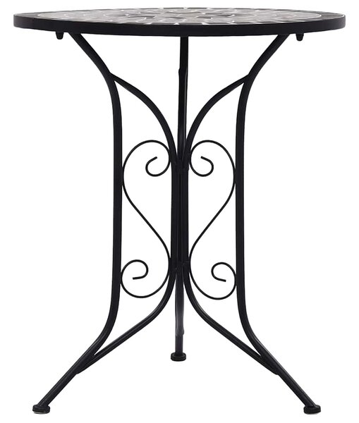 3dílný mozaikový bistro set keramický šedý 279690