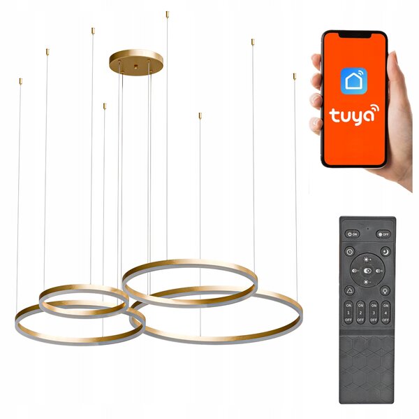 Zlaté LED závěsné svítidlo 272 W, IP20