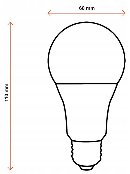 LED žárovka MILIO - E27 - A60 - 12W - 960Lm - teplá bílá BERGE