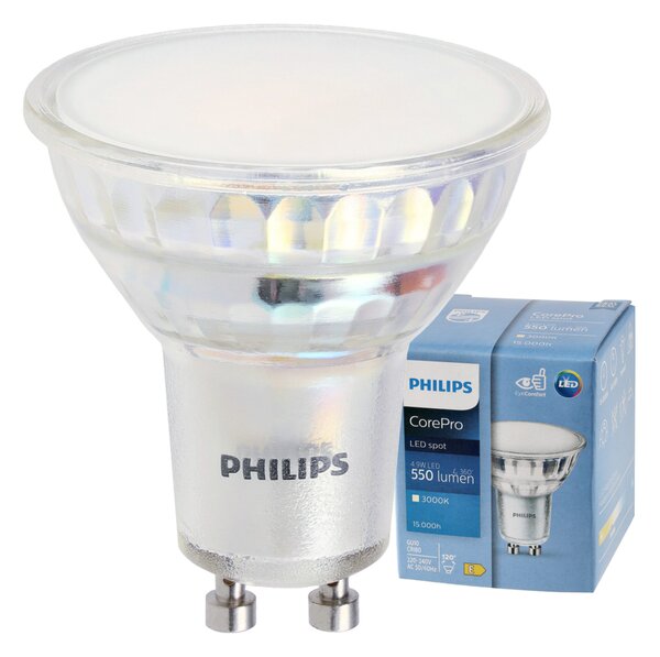 LED žárovka Philips GU10 - 4,9W - 550 Lm - teplá bílá - CorePro Premium