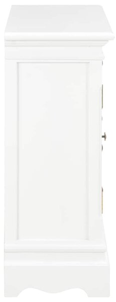 Příborník bílý 70 x 28 x 70 cm masivní borové dřevo 280027