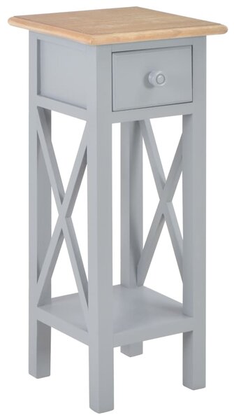Odkládací stolek šedý 27 x 27 x 65,5 cm dřevo 280058