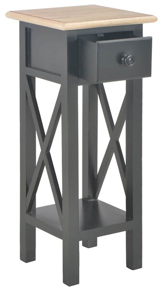 Odkládací stolek černý 27 x 27 x 65,5 cm dřevo 280059