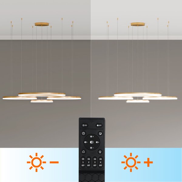 Zlaté LED závěsné svítidlo 272 W, IP20