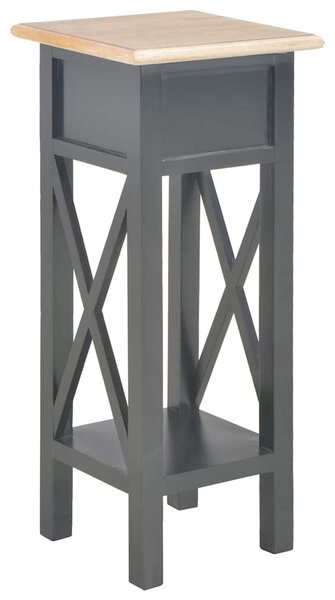 Odkládací stolek černý 27 x 27 x 65,5 cm dřevo 280059
