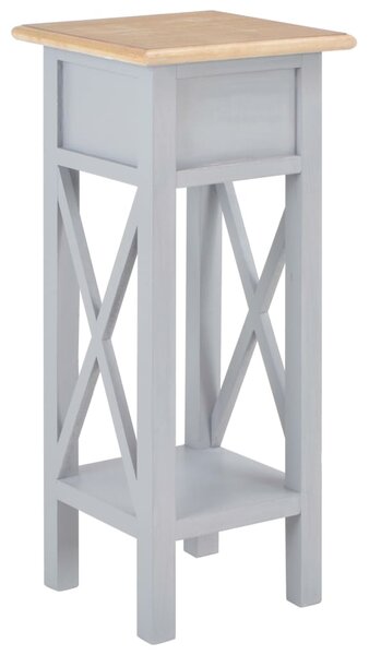 Odkládací stolek šedý 27 x 27 x 65,5 cm dřevo 280058