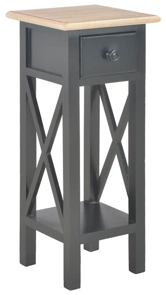 Odkládací stolek černý 27 x 27 x 65,5 cm dřevo 280059