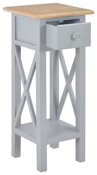 Odkládací stolek šedý 27 x 27 x 65,5 cm dřevo 280058