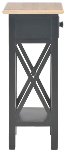 Odkládací stolek černý 27 x 27 x 65,5 cm dřevo 280059
