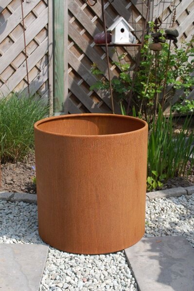 Květináč NEW RONDO, corten, Ø 50 cm, hnědý