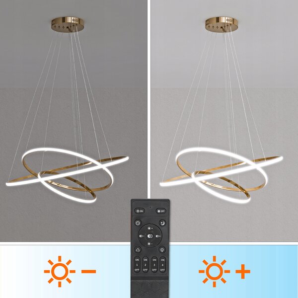 Zlaté designové závěsné LED svítidlo 113 W, IP20