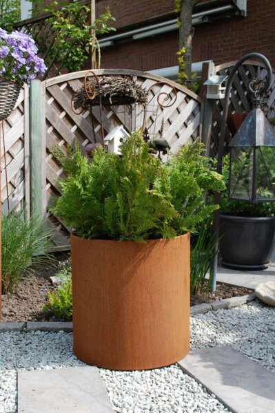 Květináč NEW RONDO, corten, Ø 50 cm, hnědý