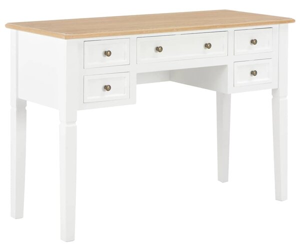 Psací stůl bílý 109,5 x 45 x 77,5 cm dřevo 280069