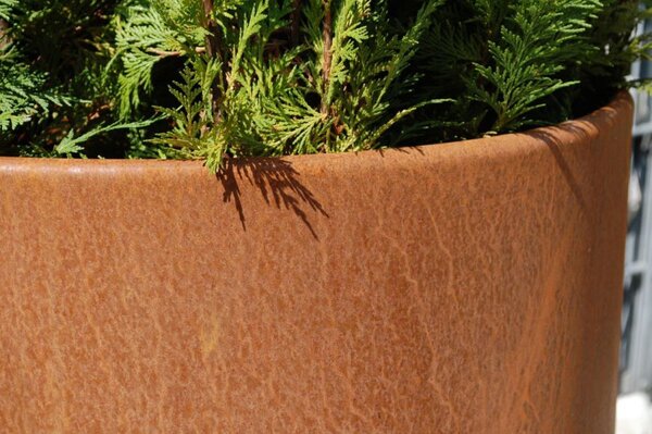 Květináč NEW RONDO, corten, Ø 50 cm, hnědý