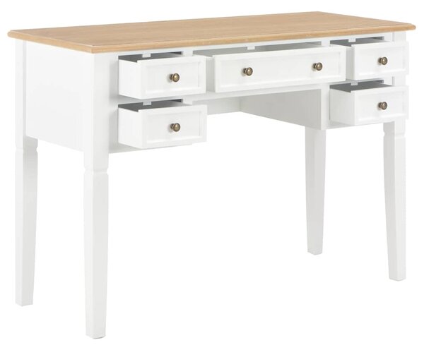 Psací stůl bílý 109,5 x 45 x 77,5 cm dřevo 280069