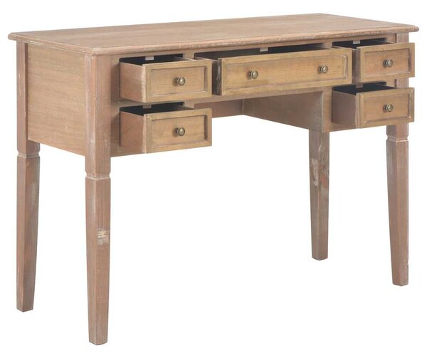 Psací stůl hnědý 109,5 x 45 x 77,5 cm dřevo 280072