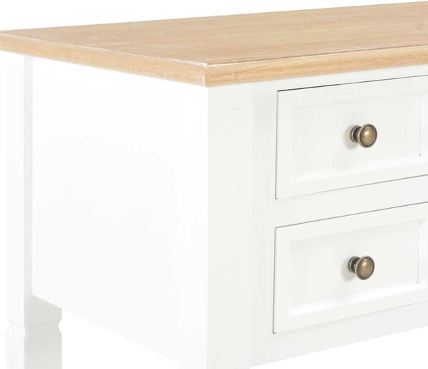 Psací stůl bílý 109,5 x 45 x 77,5 cm dřevo 280069