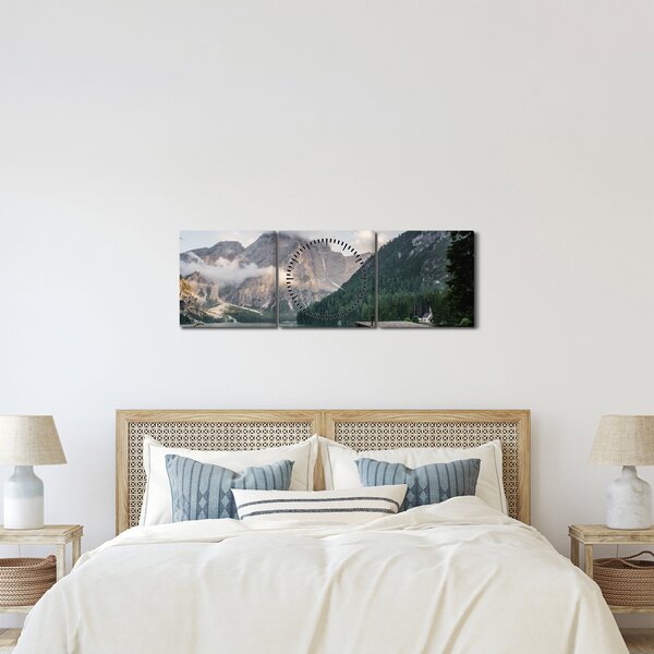 Obraz - Lake Prags (s hodinami) (90x30 cm)