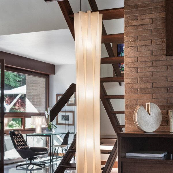 Stojací Lampa Slamp, Bach, stmívatelné, Zlatá / mosazná, Obývací pokoj, Plast, Design