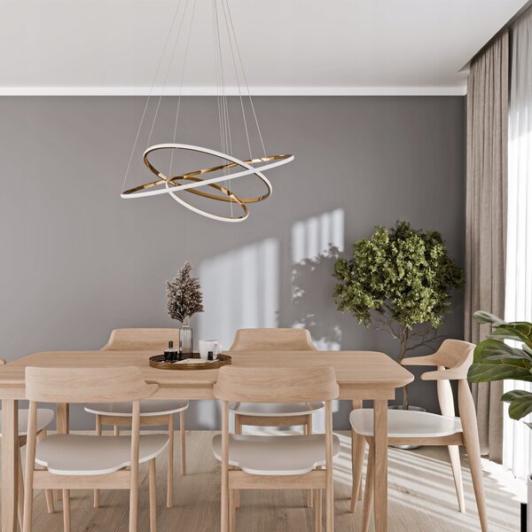 Zlaté designové závěsné LED svítidlo 113 W, IP20
