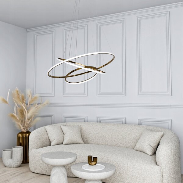 Zlaté designové závěsné LED svítidlo 113 W, IP20