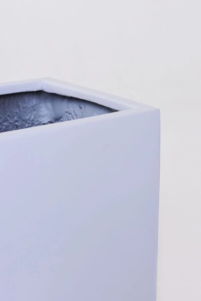 Květináč ELEMENTO, sklolaminát, šířka 88 cm, bílý mat, na kolečkách