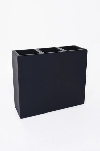 Květináč ELEMENTO, sklolaminát, šířka 88 cm, antracit, na kolečkách