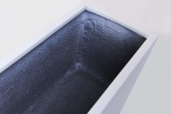 Květináč ELEMENTO, sklolaminát, šířka 88 cm, bílý mat, na kolečkách